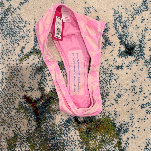 NWT Xhiliration pink patterned V Front Bikini Bottom - Picture 3 of 3